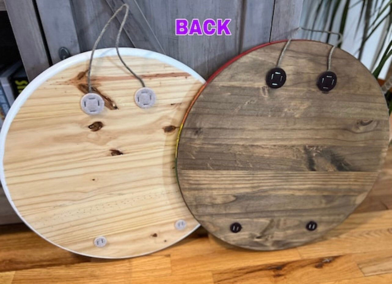 Pride Flag Welcome Sign, Jacobean stain, BLM