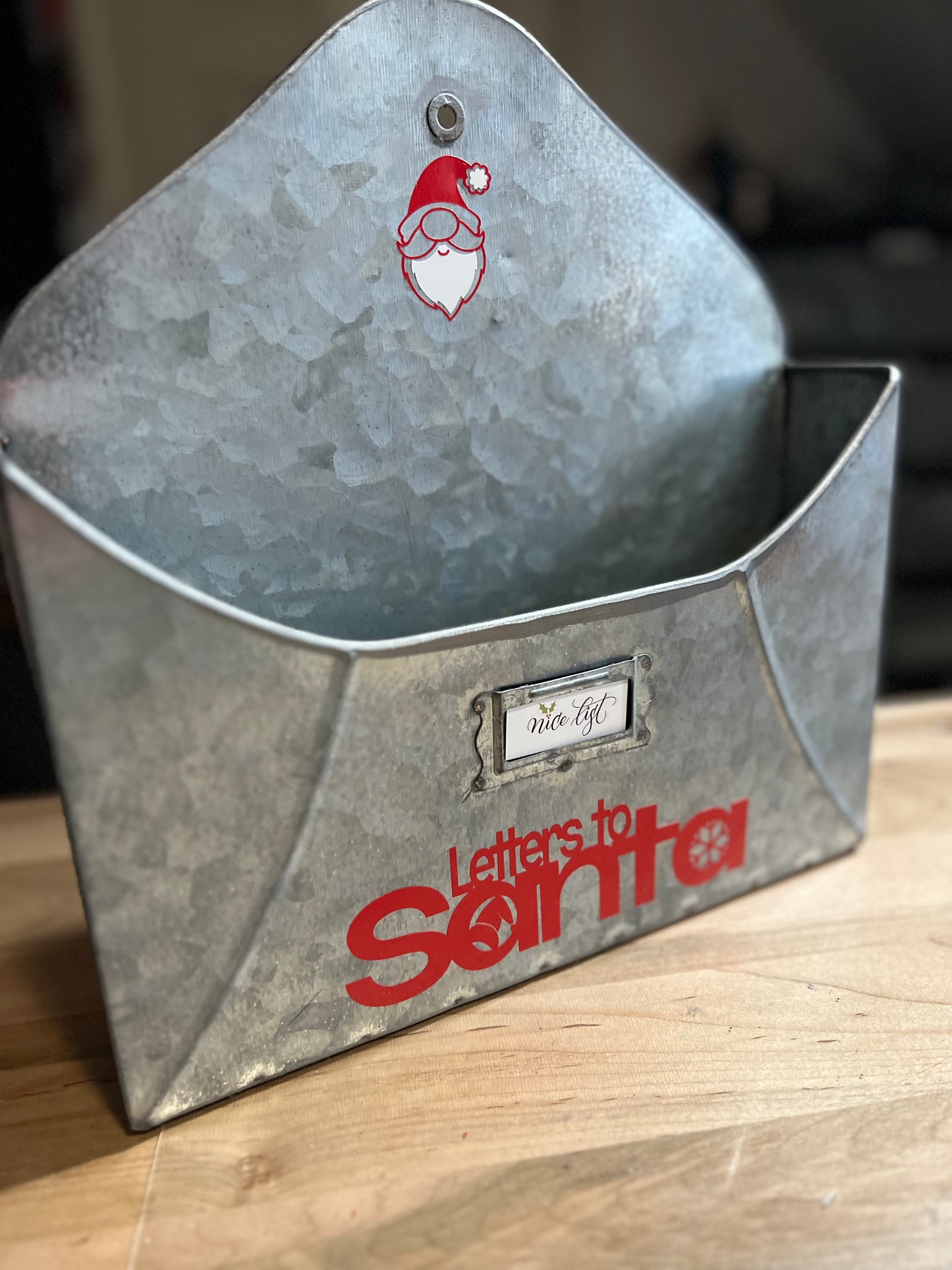 Letters to Santa Large tin sign