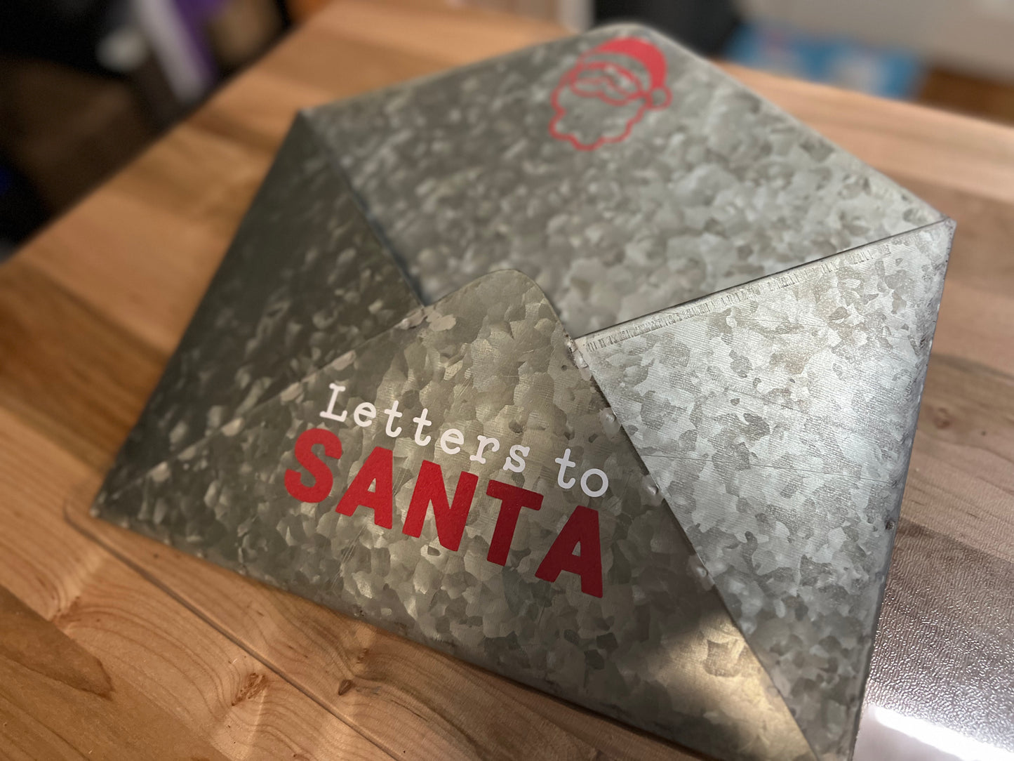 Letters to Santa tin sign