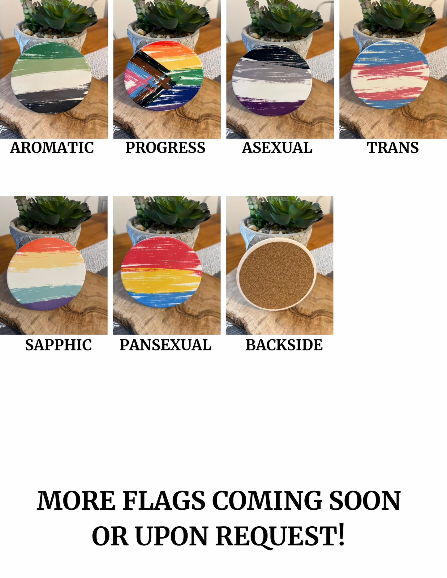 LGBTQ Ceramic Pride Flag Coasters