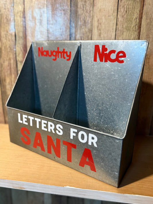 Letters to Santa tin sign, Naughy or nice
