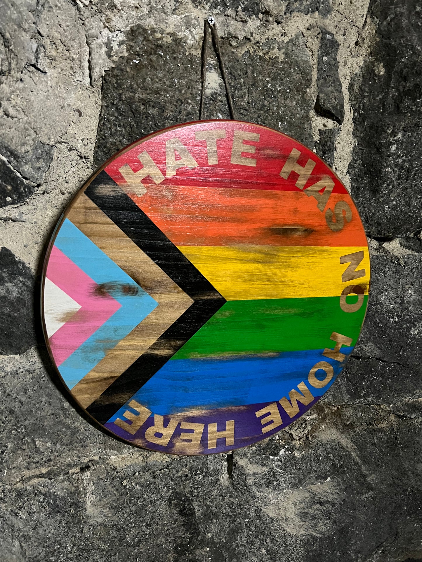 Hate Has No Home Here, Progress Flag Welcome Sign, LGBTQ