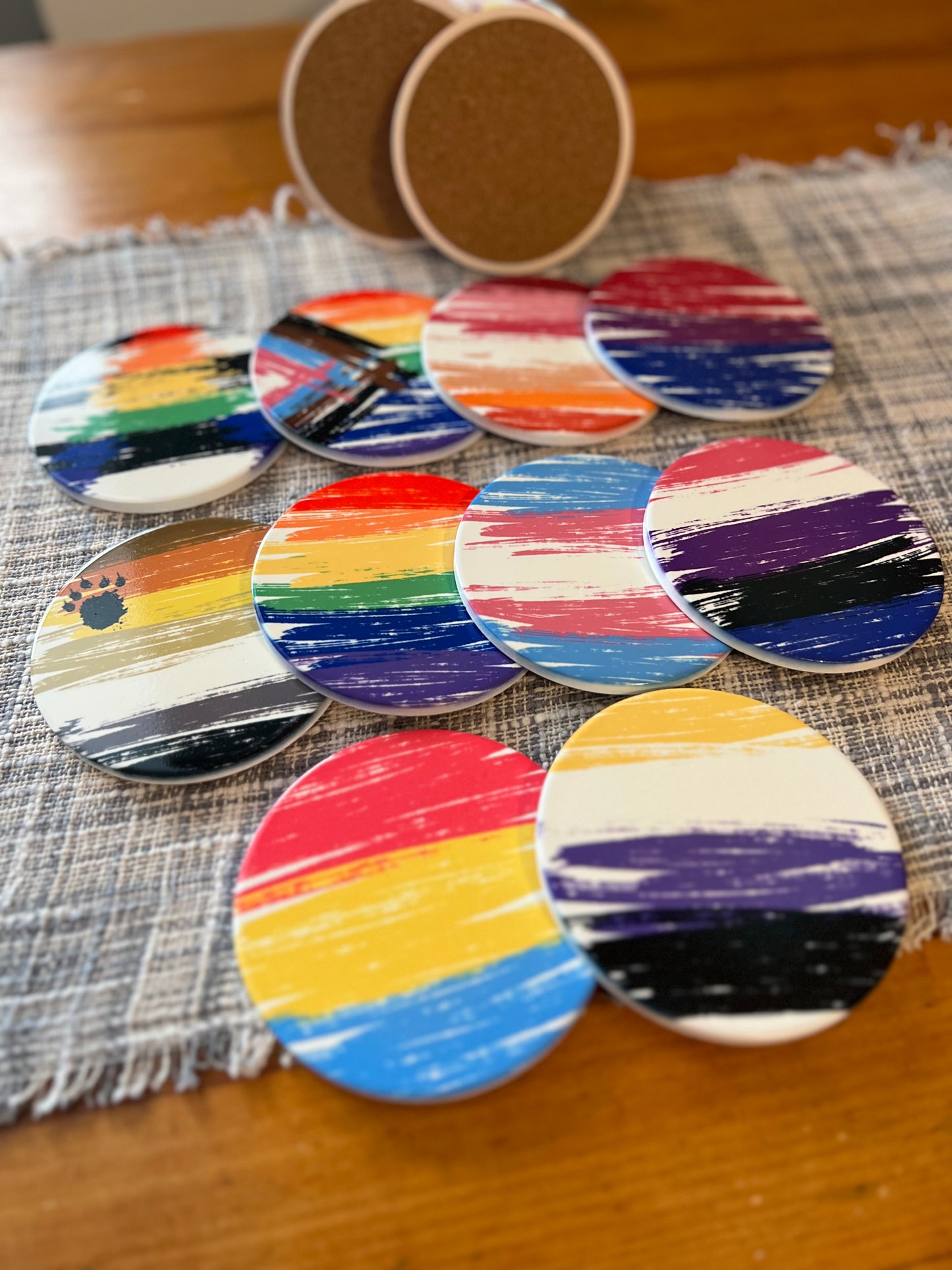 LGBTQ Ceramic Pride Flag Coasters