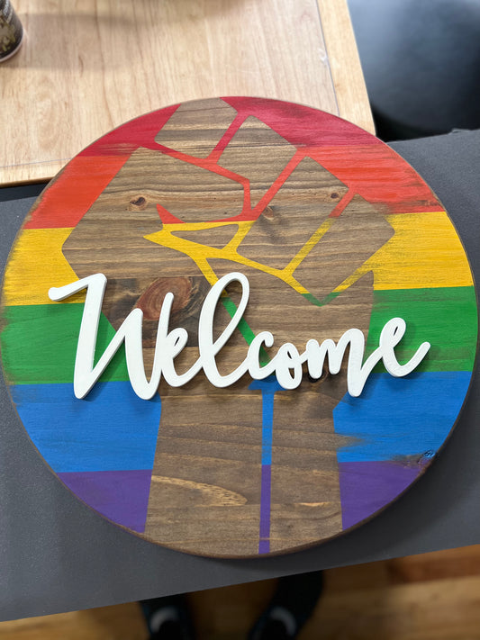 Pride and BLM Welcome Sign, LGBTQ, Equality