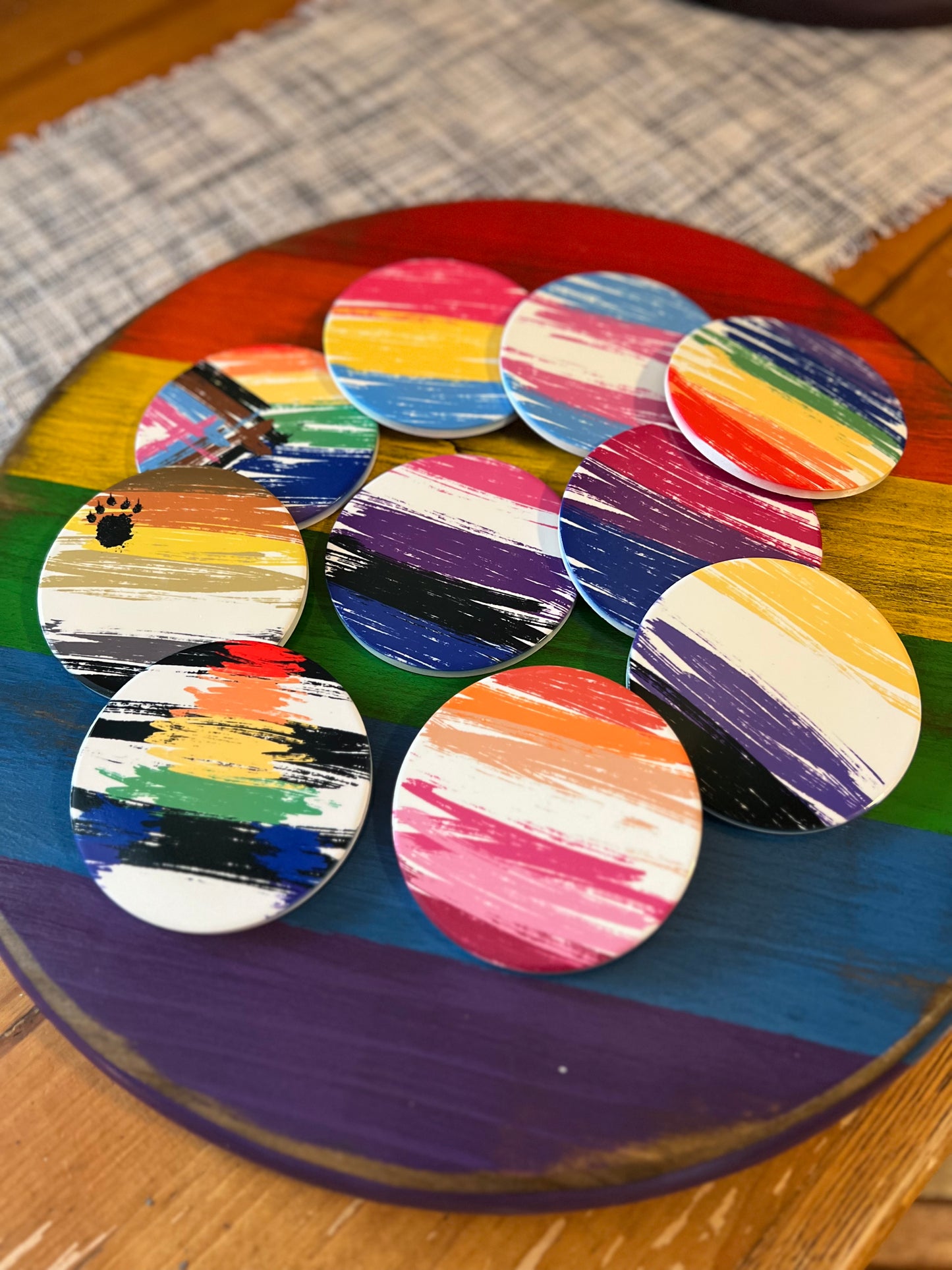 LGBTQ Ceramic Pride Flag Coasters