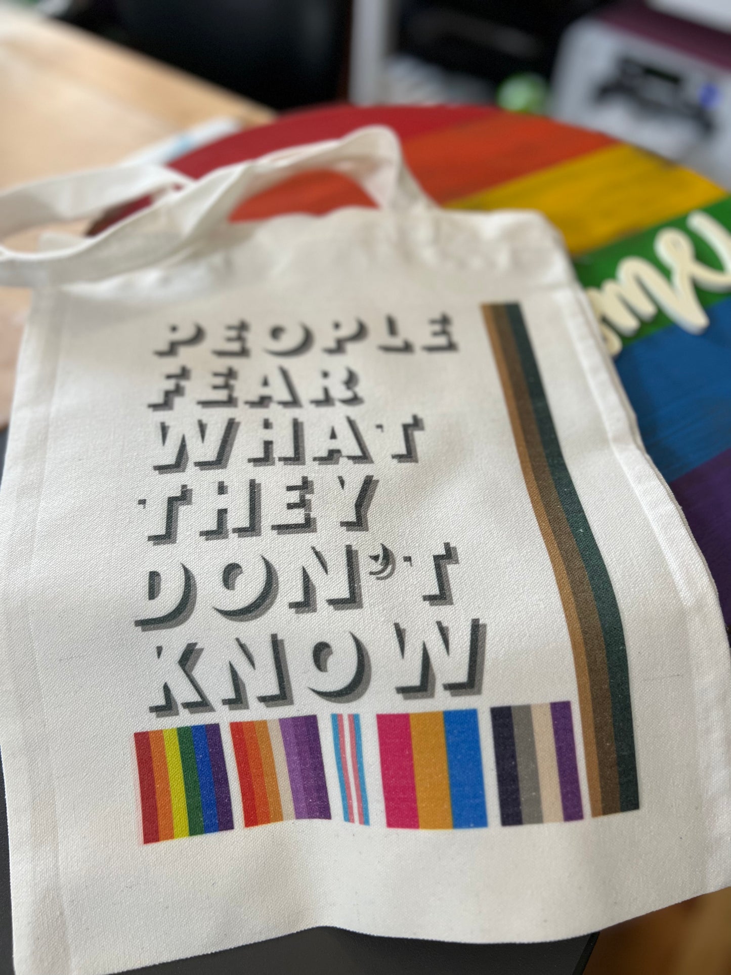 People fear what they don’t know, Drag, LGBTQ, BLM, Canvas Tote Bag