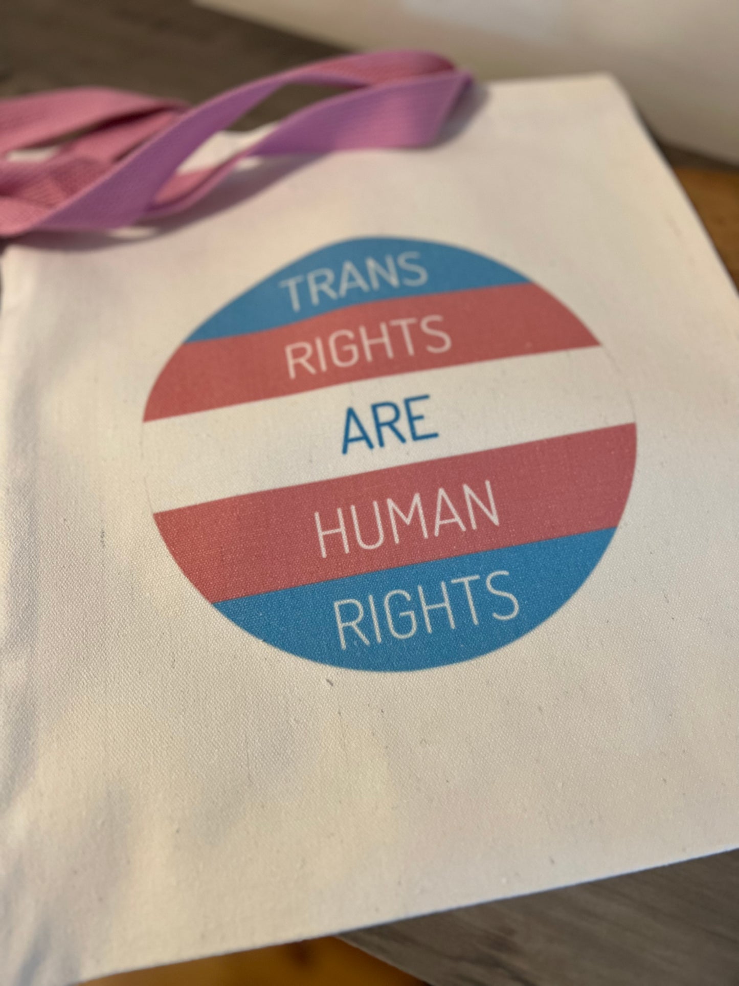 Trans Rights Are Human Rights, Canvas Tote Bag