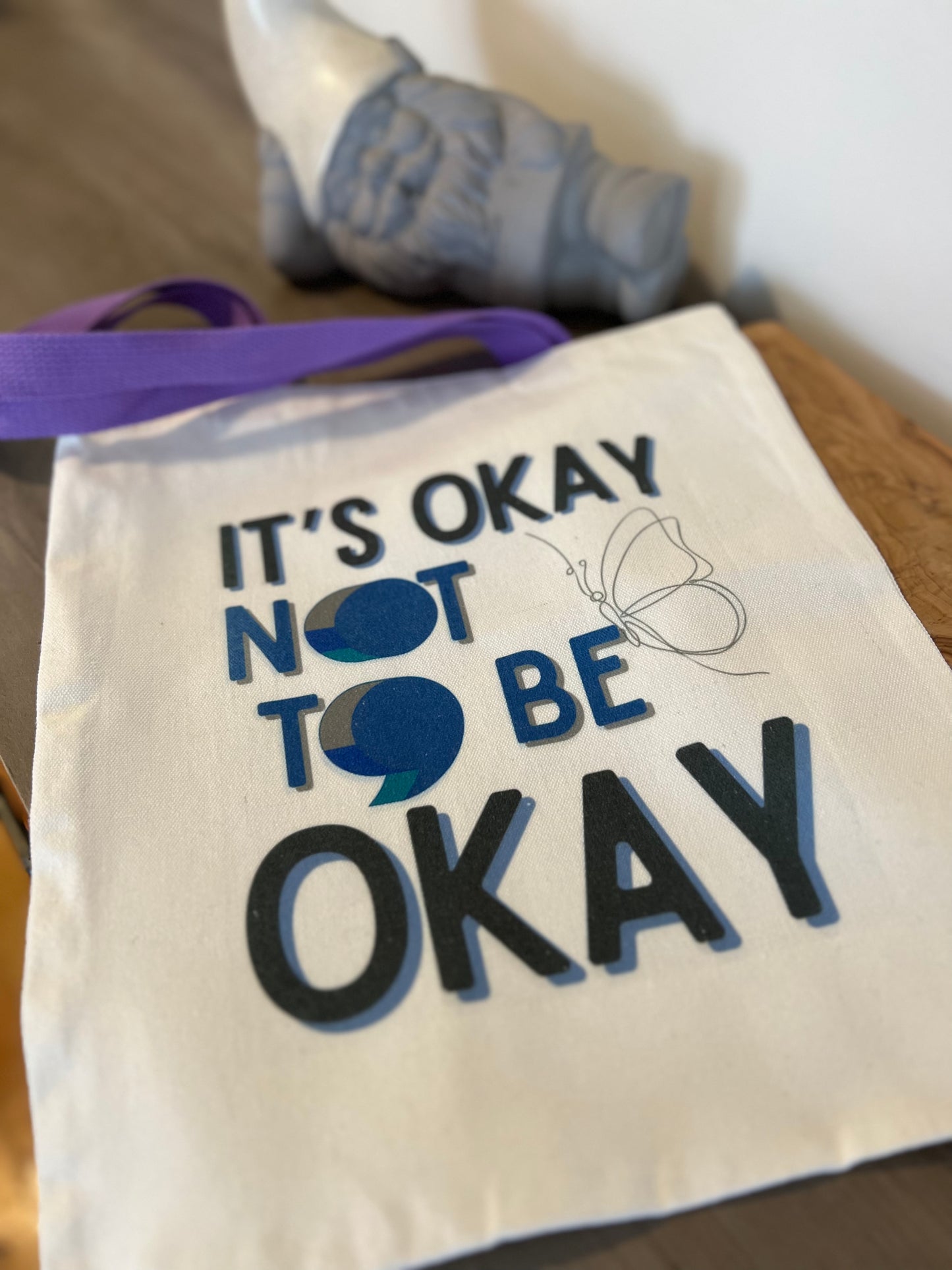 Its Okay Not to Okay, Mental Health, Canvas Tote Bag