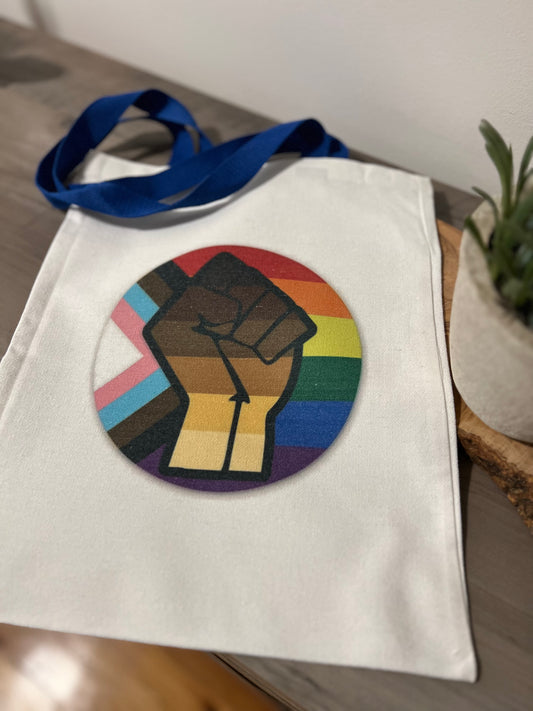 Progress Flag, BLM, Canvas Tote Bag, Equality